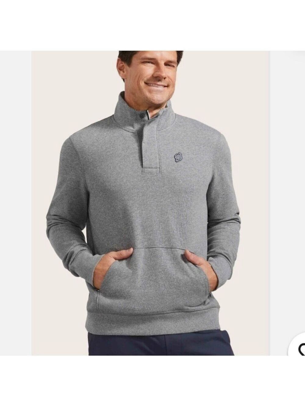 PELOTON by Fourlaps Gray 1/4 Zip RUSH Pullover Sweatshirt Mens Medium
